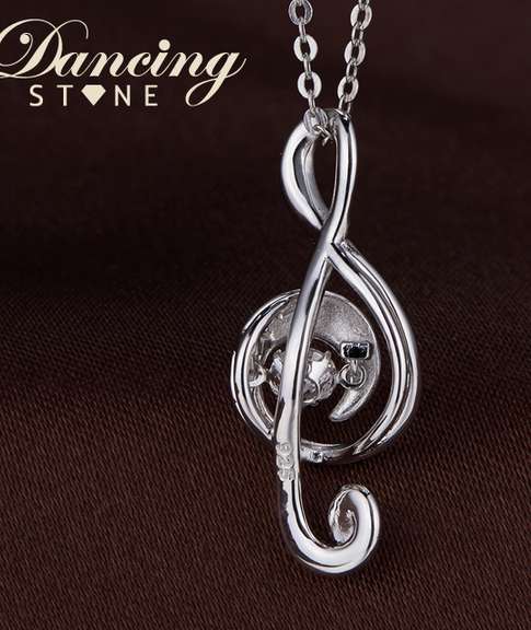 Musical Note Dancing Stone Pendant