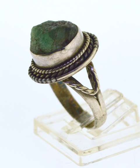 Sterling Silver Green Turquoise Ring