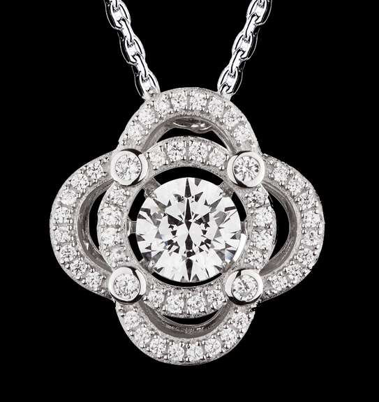 Four Leaf Silver Dancing Pendant
