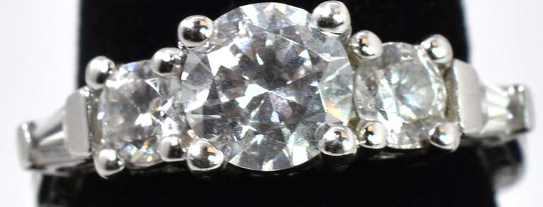 Sterling Silver Ring With CZs