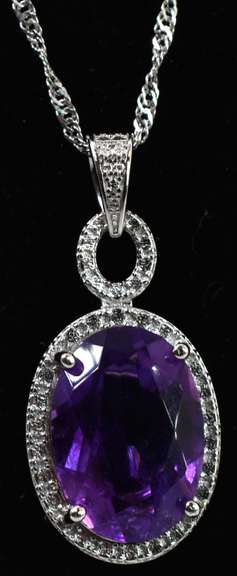 Sterling Silver Amethyst Pendant