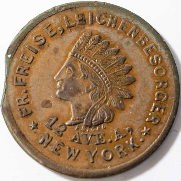 1863 Leichensbesorger NY City Undertaker Civil War Store Card