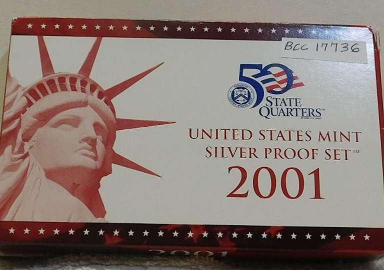 2001 Silver PROOF Set w/Sil Qtrs