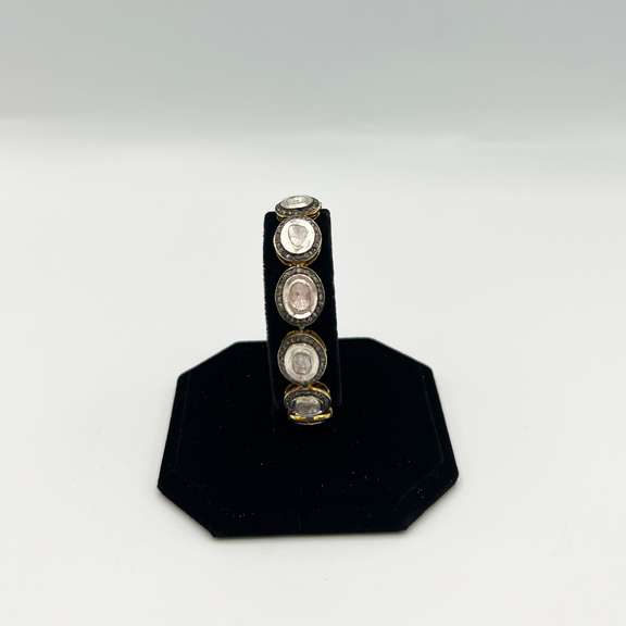 Rare! 8ctw NATURAL DIAMONDS on 18kt Gold Filled Bracelet