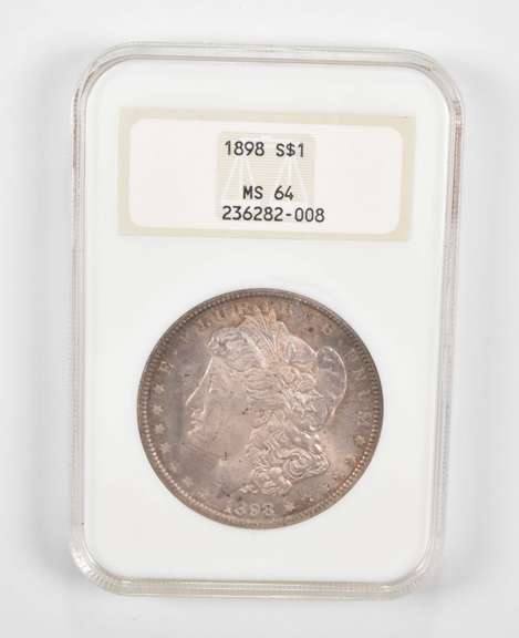 MS64 1898 Morgan Silver Dollar - Graded NGC