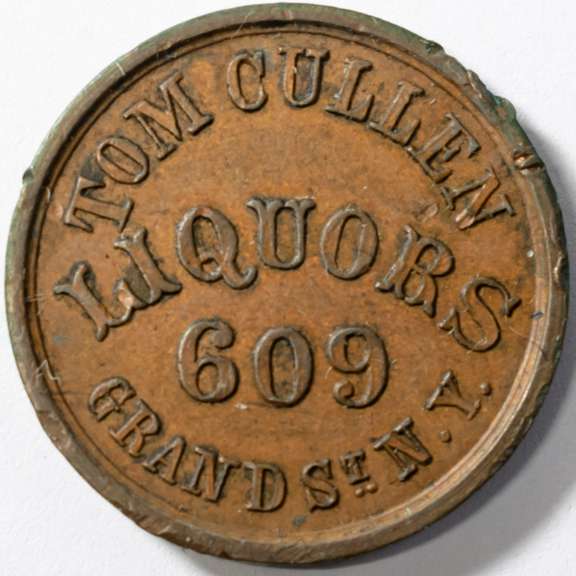 Tom Cullen NY City Liquors Civil War Store Card