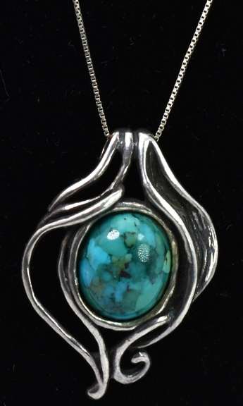 Sterling Silver Turquoise Necklace