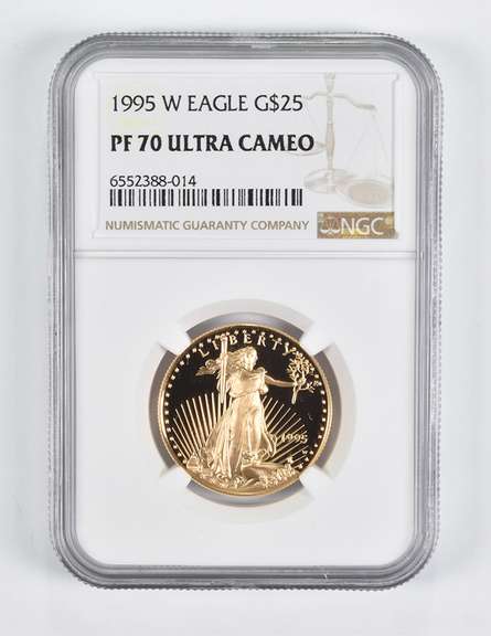 PF70 UCAM 1995-W $25 American Gold Eagle 1/2 Oz. .999 Fine Gold NGC