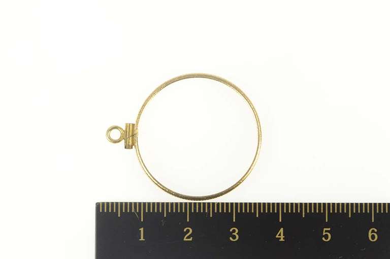 14K Yellow Gold 1/4 oz. Panda Sterling Coin Holder Bezel Pendant