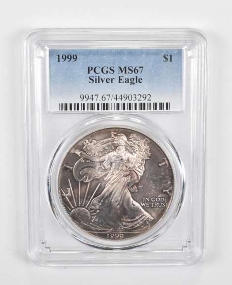 MS67 1999 American Silver Eagle - Graded PCGS