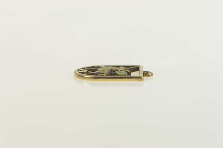 14K Yellow Gold Medieval Knight Ornate Jouster Charm/Pendant