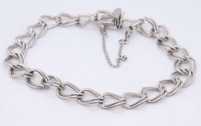 925 Sterling Silver Double Link Bracelet