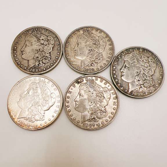 Lot of 5x Morgan Silver Dollars- Includes CC