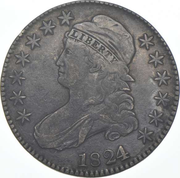 1824/1 Capped Bust Half Dollar - 10/a