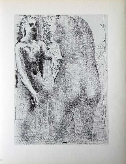 PABLO PICASSO, MODEL AND SCULPTURED FEMALE TORSO