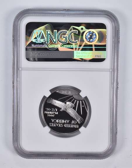 PF70 UCAM 1997-W $50 American Platinum Eagle 1/2 Oz. .999 Platinum NGC