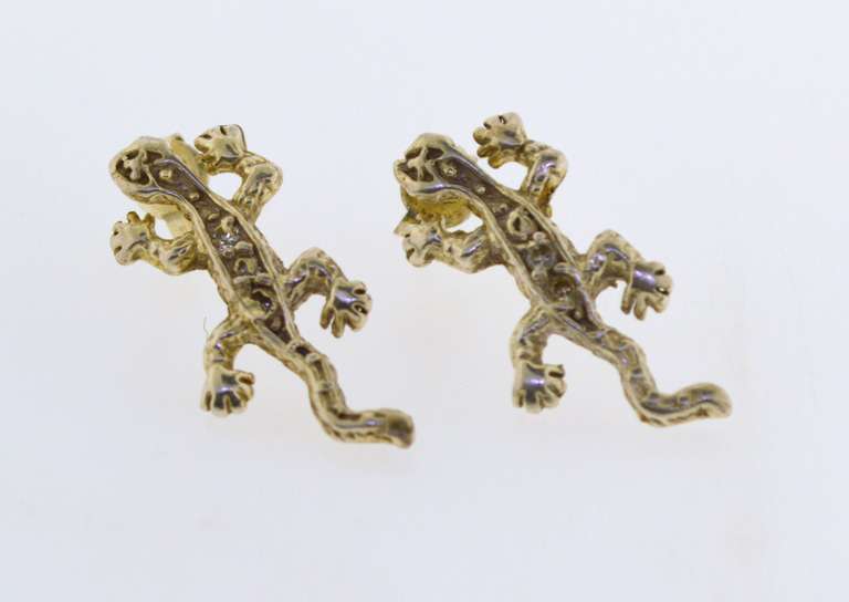 Sterling Silver Lizard Post Earrings