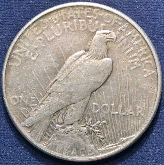 1921 Key Date High Relief  Peace Dollar, Circulated.
