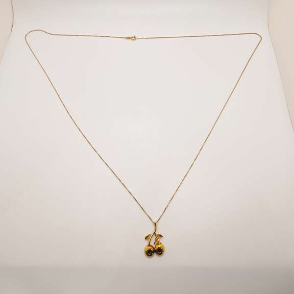 18kt Solid Yellow Gold & Ruby Necklace