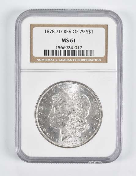 MS61 1878 Morgan Silver Dollar 7TF Rev Of 79 NGC