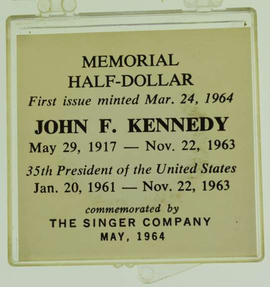 1964 John F. Kennedy Memorial Half Dollar in Plastic Case