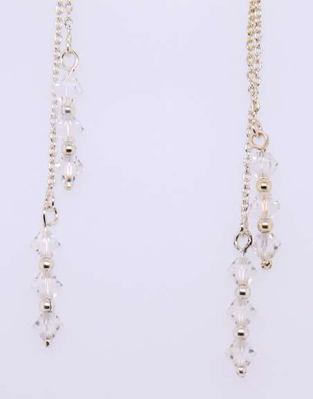 925 Sterling Silver Crystal Dangle Earrings