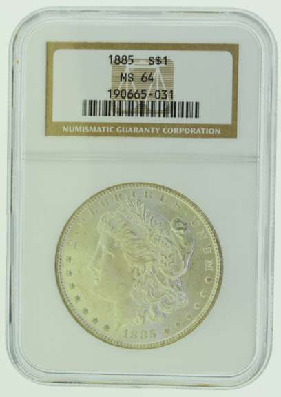 1885 Morgan Dollar NGC MS64 US Coin