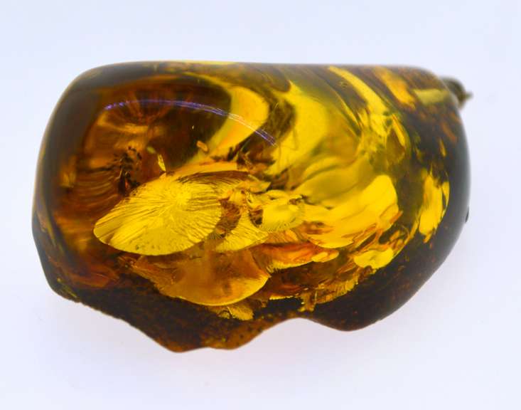 Sterling Silver Baltic Amber Crystal Pendant