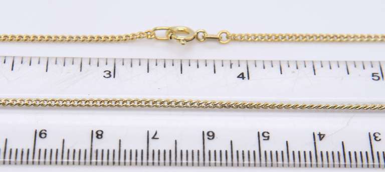 Simple Yellow Gold Curb Link Chain Necklace