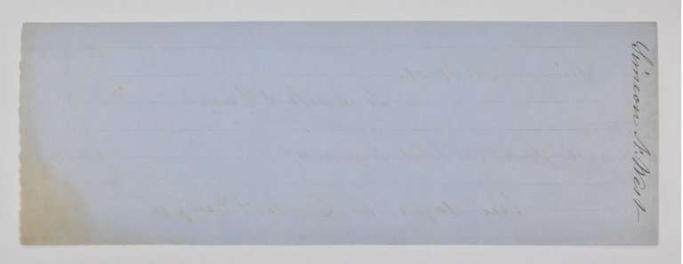 1855 $2.12 Pay To The Order Of Note Signed Lincoln A. West Early Check
