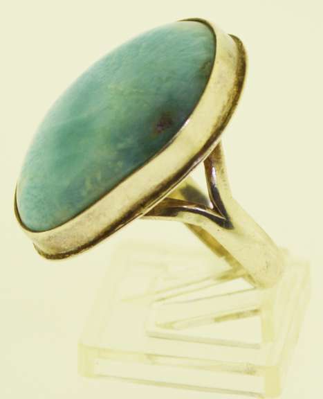 Sterling Silver Caribbean Larimar Ring