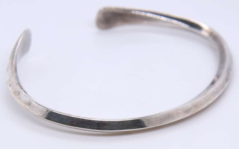 Vintage Sterling Silver Signed Cuff Bangle