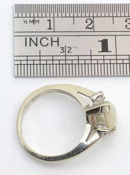 Colorful Pear Shaped Opal Ring