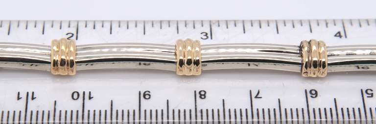 Gorgeous Two Tone Gold Station Bracelet