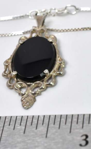 Sterling Silver Onyx Pendant