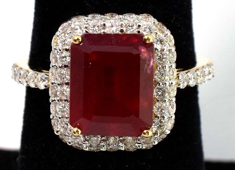 Incredible 14KT Ruby & Diamond Ring
