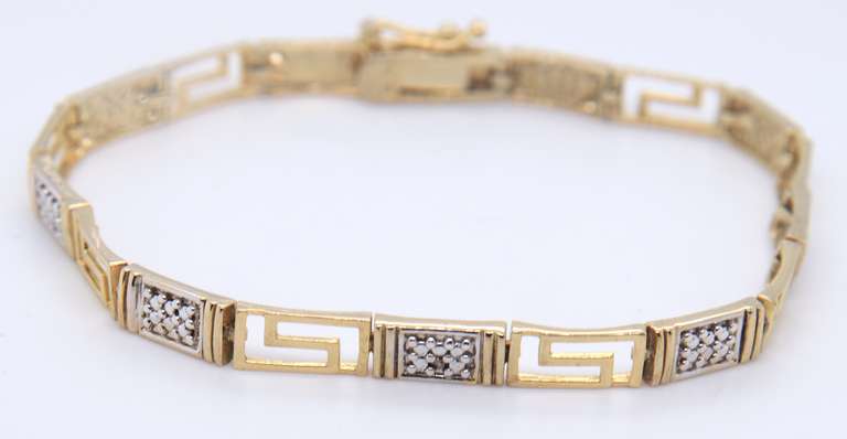 Vintage Sterling Silver Fancy Link Bracelet