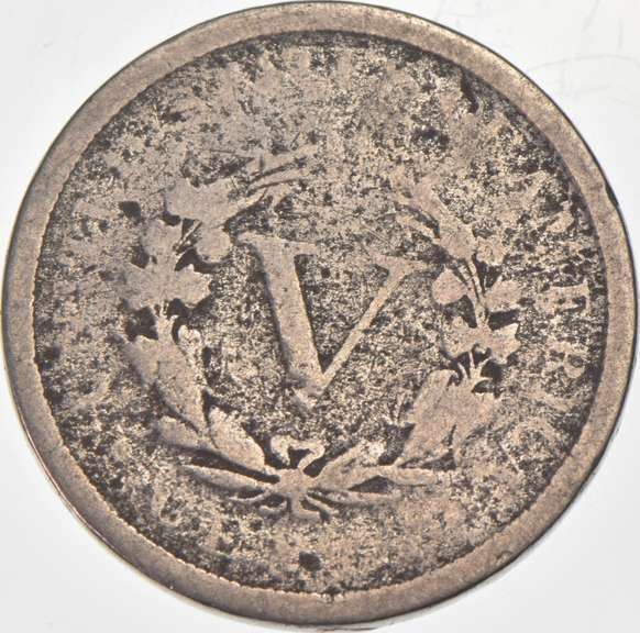 1886 Liberty V Nickel - With Cents
