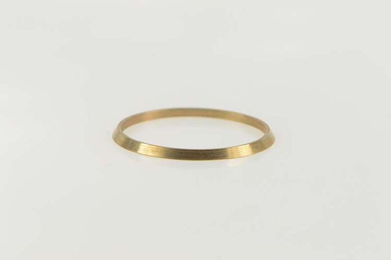 14K Yellow Gold Vintage NOS 1950's Grooved Wedding Band Ring