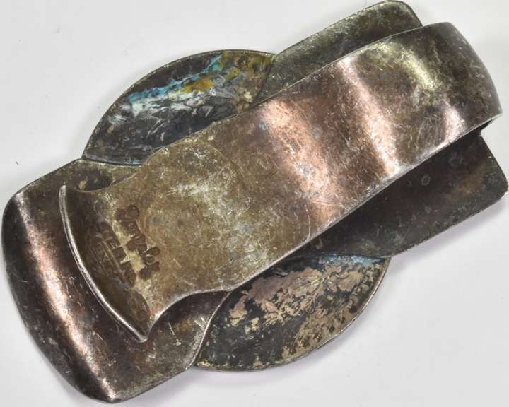 Vintage - Mexican Silver Coin Silver - Money Clip