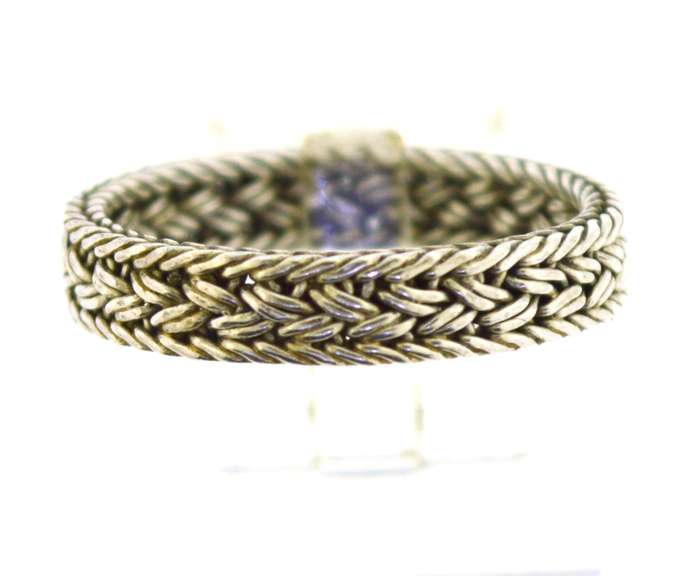 Sterling Silver Two Woven Bands
