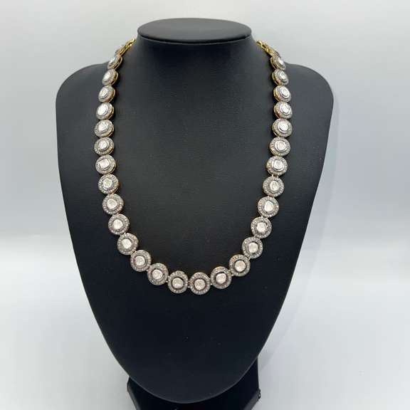 Eye-Catching 18kt Gold Filled Necklace with 14cts NATURAL DIAMONDS