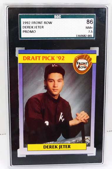 Graded Derek Jeter 1992 Front Row Promo Baseball Card