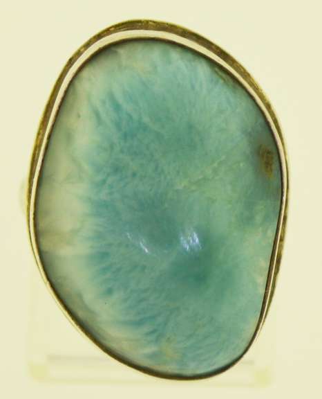 Sterling Silver Caribbean Larimar Ring