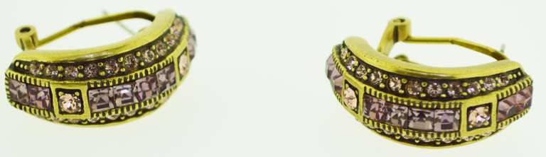 Heidi Daus Crystal Half Moon Earrings