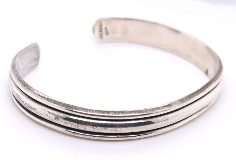 Vintage 925 Sterling Silver Mexico Cuff Bangle