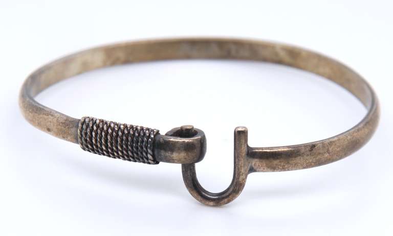 Vintage Sterling Silver Cuff Bangle Bracelet