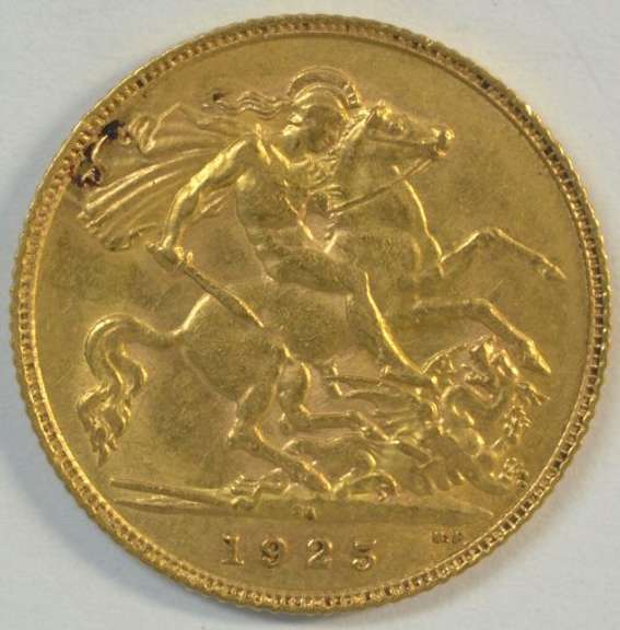 Gem BU 1925 South Africa British Half Sovereign