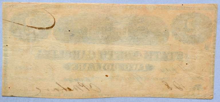 $2 State of North Carolina Raleigh Jan 1 1863 Note