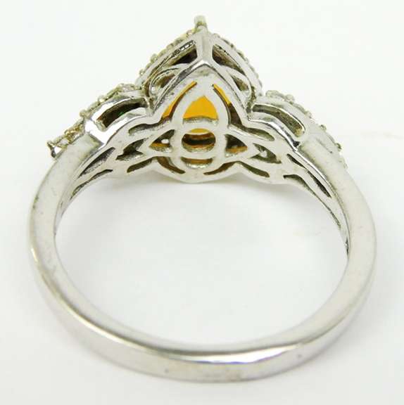 Sterling Opal, Topaz & Chrome Diopside Ring, 8.25